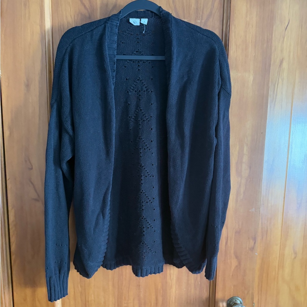 tentree Anoba Cardigan Sweater in Black size S
